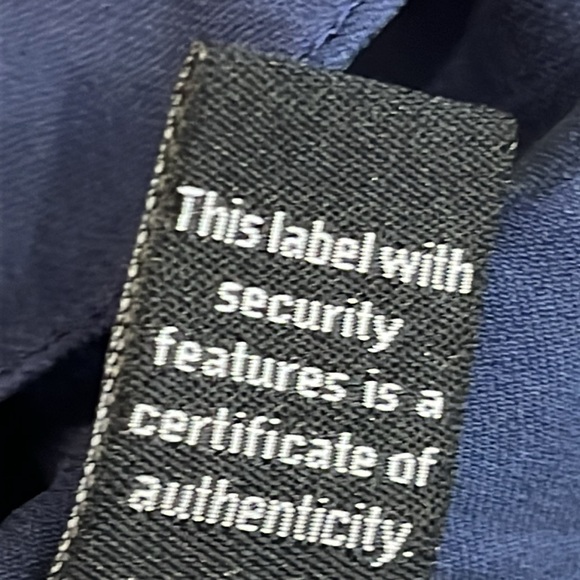 Diane von Furstenberg Candela Bis Silk Ruffle Long Sleeve Blouse Top Navy Red 10 - Picture 14 of 14